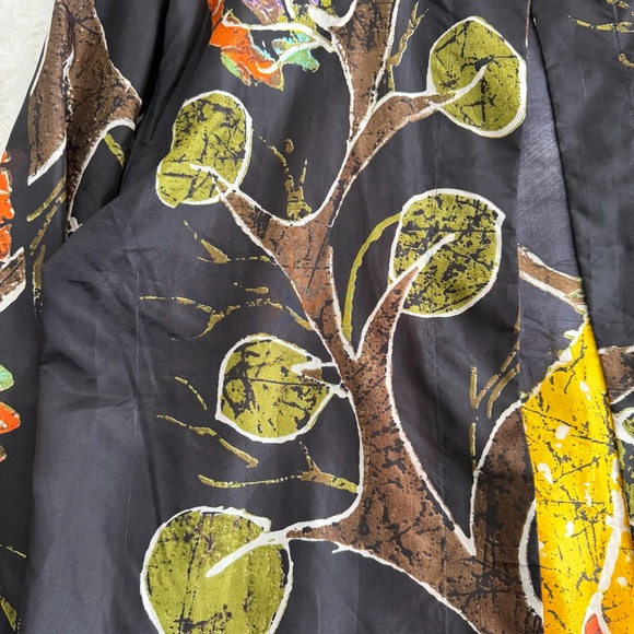 Chicos Womens 100% Silk Single Snap Open Front Jacket Size XL Safari Artsy - Picture 4 of 8